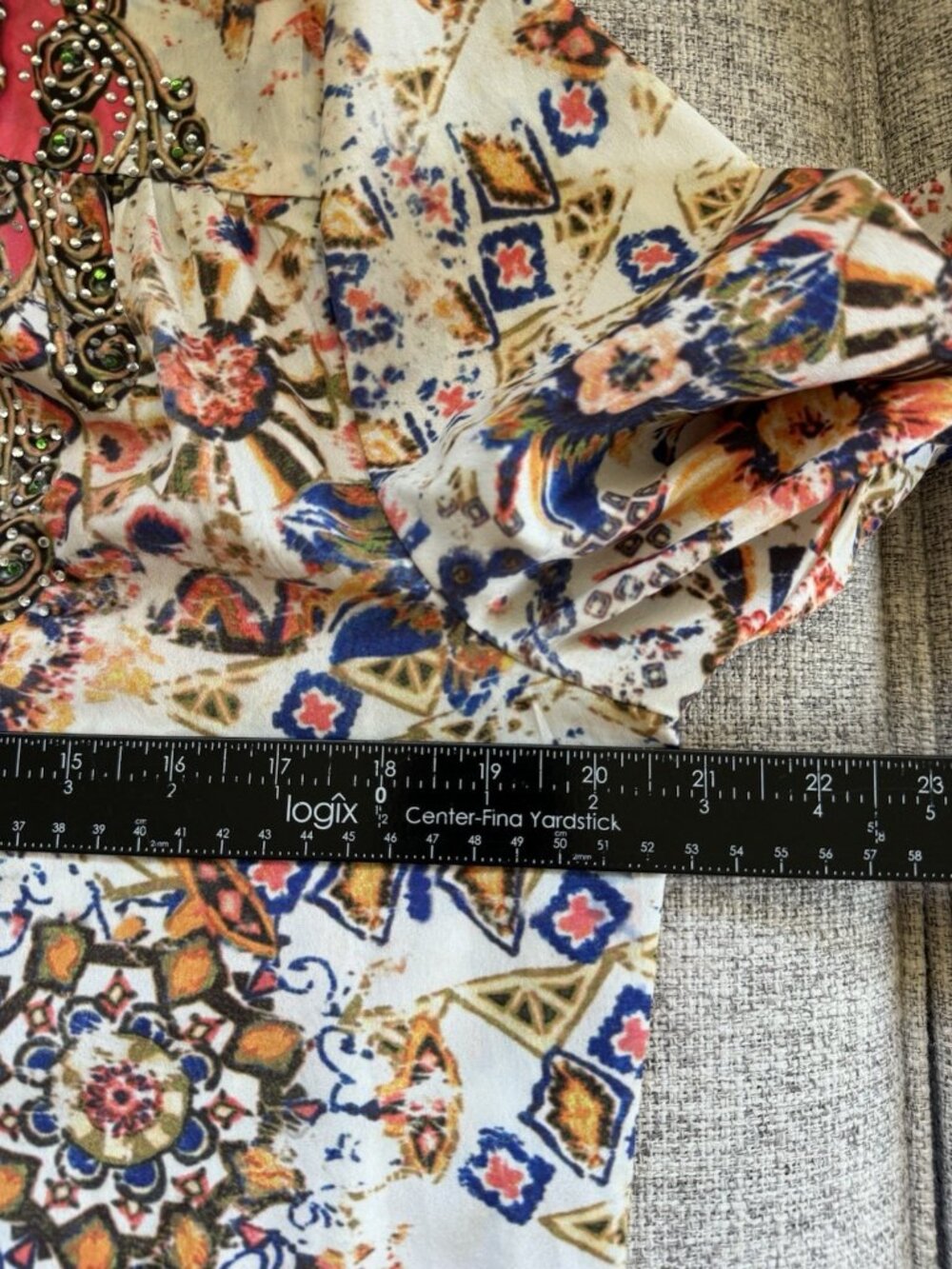 Boston Proper Romper Size 12 Tassle Abstract Bohemian Vacation Artsy Lightweight - Picture 10 of 14
